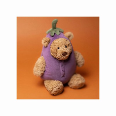 Jellycat Bartholomew Aubergine Bear USA | 82964MBTY